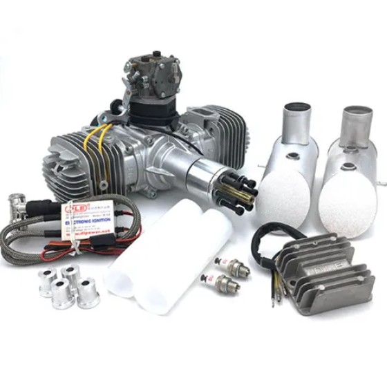 News DLE 120CC TWIN UAV ENGINE With 14V 80W/180W Power Generator System